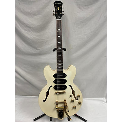 Epiphone Used Epiphone Riviera Custom P93 Pearl White Hollow Body Electric Guitar