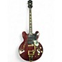 Used Epiphone Riviera Custom P93 Trans Red Hollow Body Electric Guitar Trans Red
