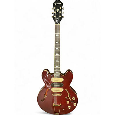 Used Epiphone Riviera Custom P93 Wine Red Hollow Body Electric Guitar