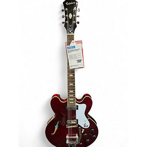 Used Epiphone Riviera E360TD Red Hollow Body Electric Guitar Red