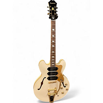Used Epiphone Riviera P93 WHITE Hollow Body Electric Guitar