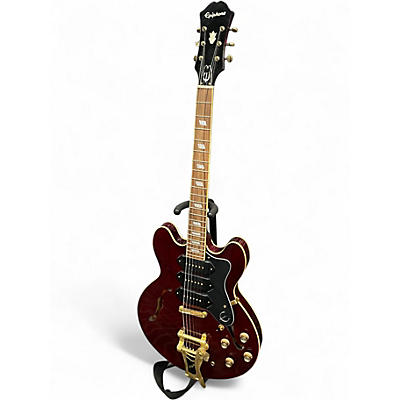 Used Epiphone Riviera P93 Wine Red Hollow Body Electric Guitar