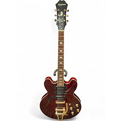 Used Epiphone Riviera P93 Wine Red Hollow Body Electric Guitar