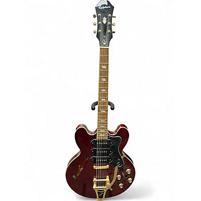 Used Epiphone Riviera P93 Wine Red Hollow Body Electric Guitar
