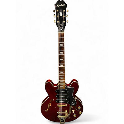 Used Epiphone Riviera P93 Wine Red Hollow Body Electric Guitar