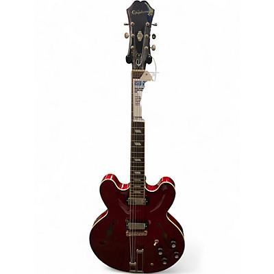 Used Epiphone Riviera Sparkling Burgundy Hollow Body Electric Guitar