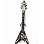 Used Epiphone Used Epiphone Robb Flynn Signature Baritone Flying V Black and White Solid Body Electric Guitar Black and White