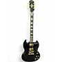 Used Epiphone SG CUSTOM Black and Gold Solid Body Electric Guitar Black and Gold