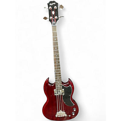 Used Epiphone SG Cherry Electric Bass Guitar