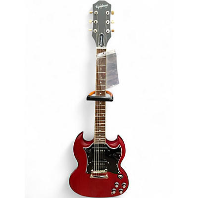 Used Epiphone SG Classic Worn Cherry Solid Body Electric Guitar