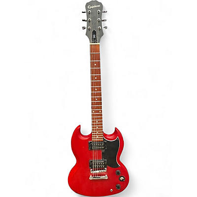 Used Epiphone SG Crimson Red Trans Solid Body Electric Guitar