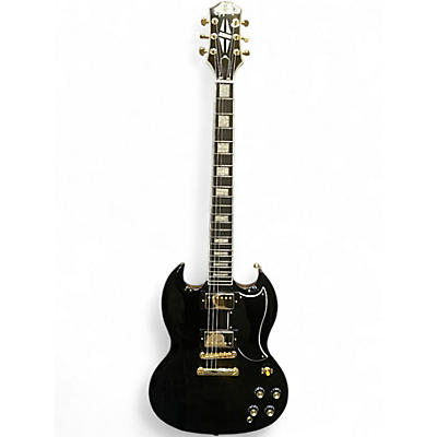 Used Epiphone SG Custom  Black and Gold Solid Body Electric Guitar