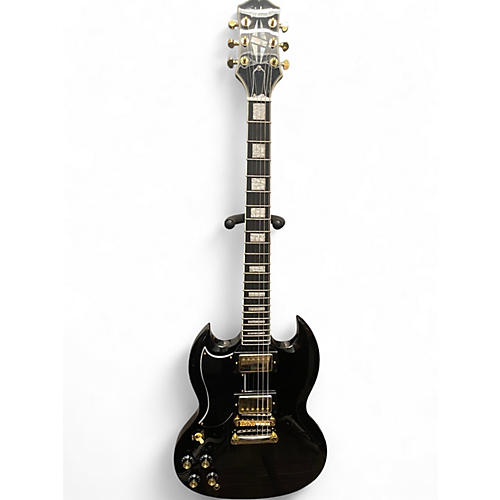 Used Epiphone SG Custom Left Handed Black Solid Body Electric Guitar Black
