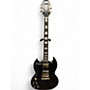Used Epiphone SG Custom Left Handed Black Solid Body Electric Guitar Black