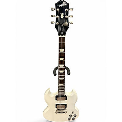 Used Epiphone SG MUSE W/EPIPHONE HARDSHELL WHITE METALLIC Solid Body Electric Guitar