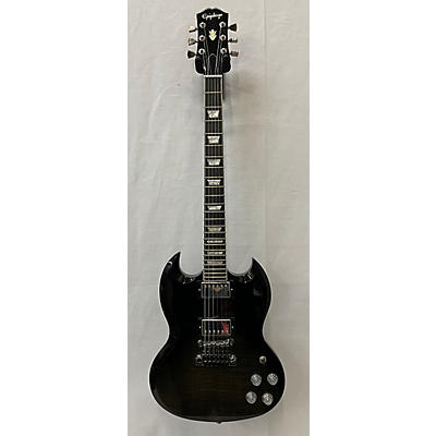 Epiphone Used Epiphone SG Modern Black Flame Solid Body Electric Guitar