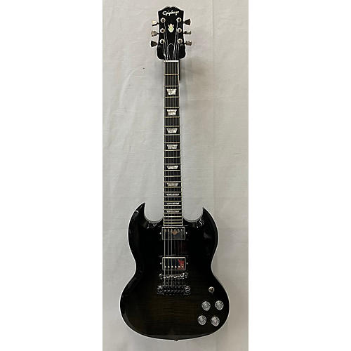 Epiphone Used Epiphone SG Modern Black Flame Solid Body Electric Guitar Black Flame