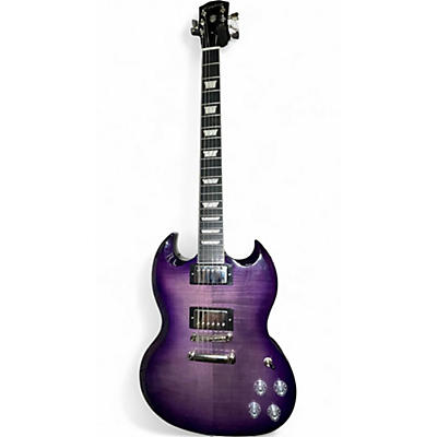 Used Epiphone SG Modern Figured Purple Burst Solid Body Electric Guitar