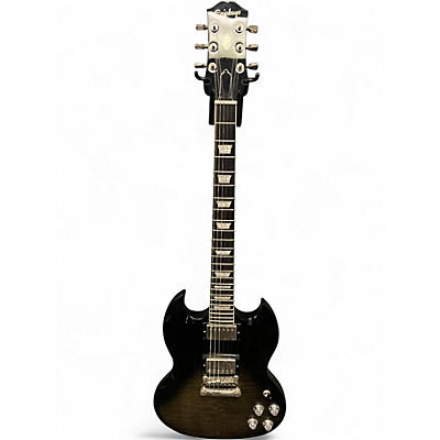 Used Epiphone SG Modern Figured Trans Black Solid Body Electric Guitar
