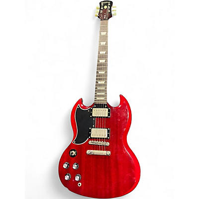 Used Epiphone SG PRO LEFT HANDED Candy Apple Red Electric Guitar