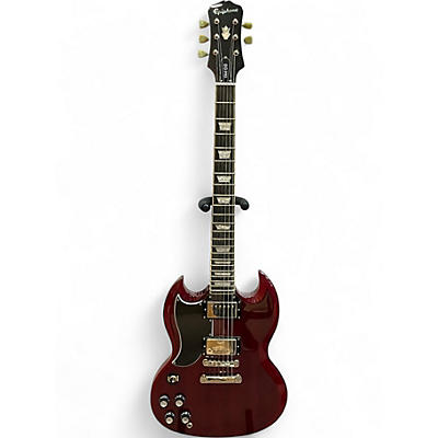 Used Epiphone SG Pro LEFTY Cherry Solid Body Electric Guitar