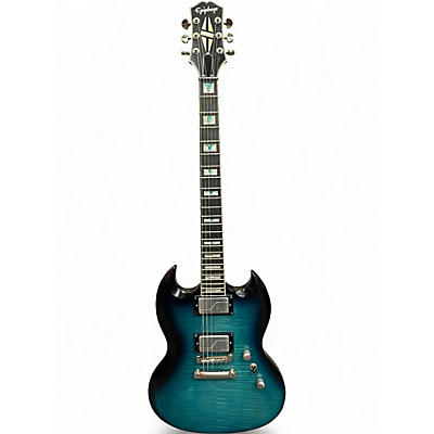 Used Epiphone SG Prophecy Blue Tiger Solid Body Electric Guitar