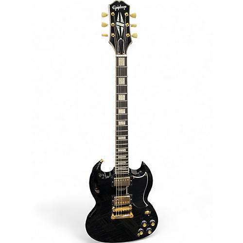 Used Epiphone SG Prophecy Custom GX Black Solid Body Electric Guitar Black