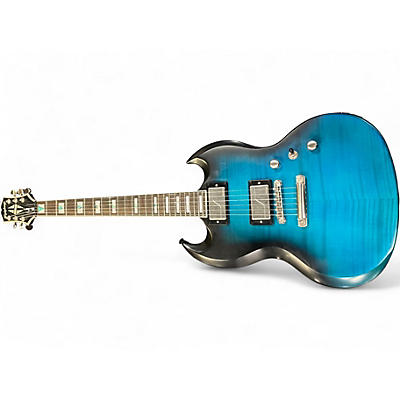 Used Epiphone SG Prophecy Custom GX Trans Blue Solid Body Electric Guitar