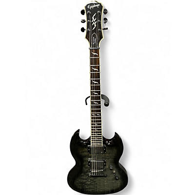 Used Epiphone SG Prophecy Custom GX Transparent Grey Bursrt Solid Body Electric Guitar