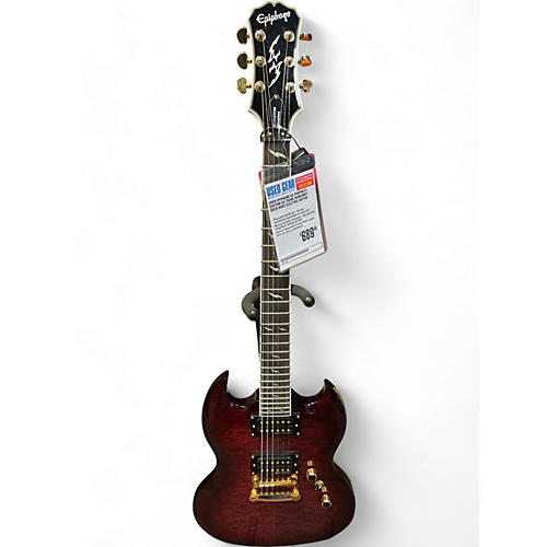 Epiphone Used Epiphone SG Prophecy Custom GX trans burgundy Solid Body Electric Guitar trans burgundy