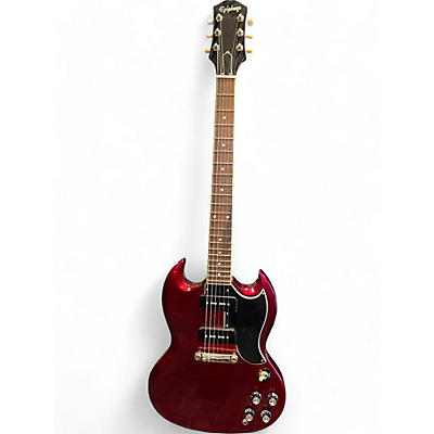 Epiphone Used Epiphone SG Special P90 Sparkling Burgundy Solid Body Electric Guitar