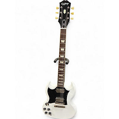 Used Epiphone SG Standard Left Handed White Electric Guitar