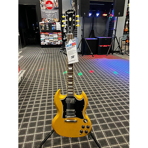 Epiphone Used Epiphone SG Traditional Pro Metallic Gold Solid Body Electric Guitar Metallic Gold