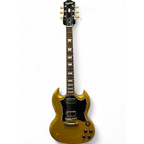 Used Epiphone SG Traditional Pro Metallic Gold Solid Body Electric Guitar Metallic Gold