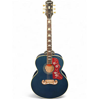 Used Epiphone SJ200 VIPER BLUE Acoustic Electric Guitar