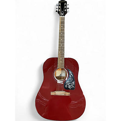 Used Epiphone STARLING Wine Red Acoustic Guitar