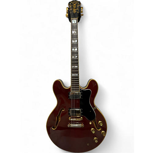 Used Epiphone Sheraton 1980's  Cherry Hollow Body Electric Guitar Cherry
