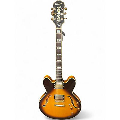 Used Epiphone Sheraton 2 Tone Sunburst Hollow Body Electric Guitar