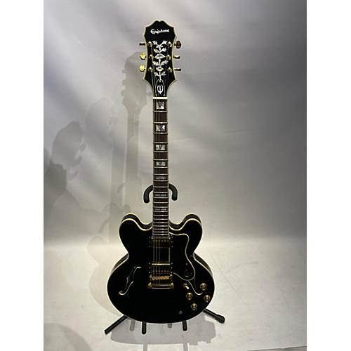 Epiphone Used Epiphone Sheraton Black Hollow Body Electric Guitar Black