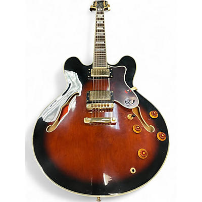 Used Epiphone Sheraton Brown Sunburst Hollow Body Electric Guitar