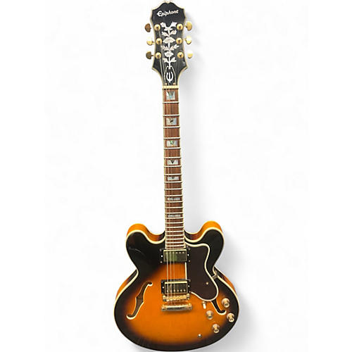 Used Epiphone Sheraton II 2 Tone Sunburst Hollow Body Electric Guitar 2 Tone Sunburst
