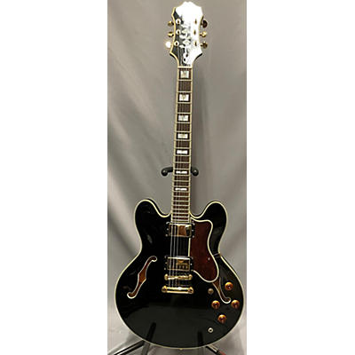 Epiphone Used Epiphone Sheraton II Black And Gold Hollow Body Electric Guitar