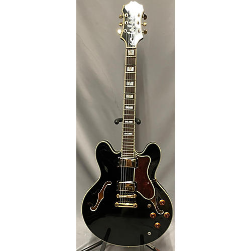 Epiphone Used Epiphone Sheraton II Black And Gold Hollow Body Electric Guitar Black and Gold