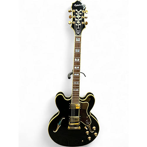 Used Epiphone Sheraton II Black Hollow Body Electric Guitar Black