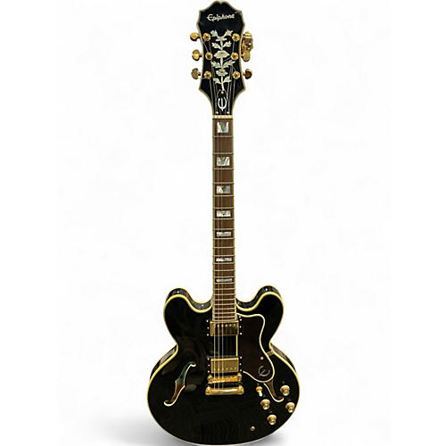 Used Epiphone Sheraton II Black Hollow Body Electric Guitar Black