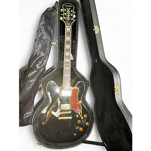 Used Epiphone Sheraton II Black Hollow Body Electric Guitar Black
