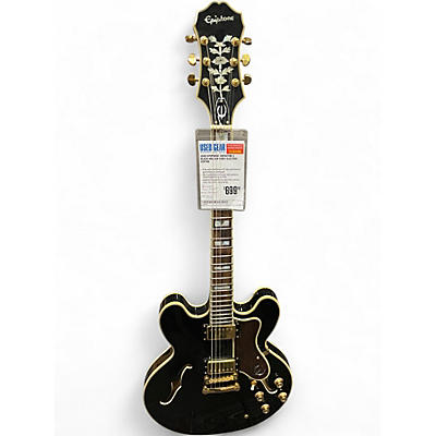Used Epiphone Sheraton II Black Hollow Body Electric Guitar