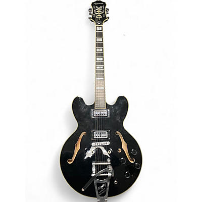 Used Epiphone Sheraton II Black Hollow Body Electric Guitar