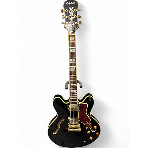 Used Epiphone Sheraton II Ebony Hollow Body Electric Guitar Ebony