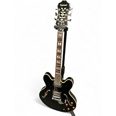 Used Epiphone Sheraton II Ebony Hollow Body Electric Guitar